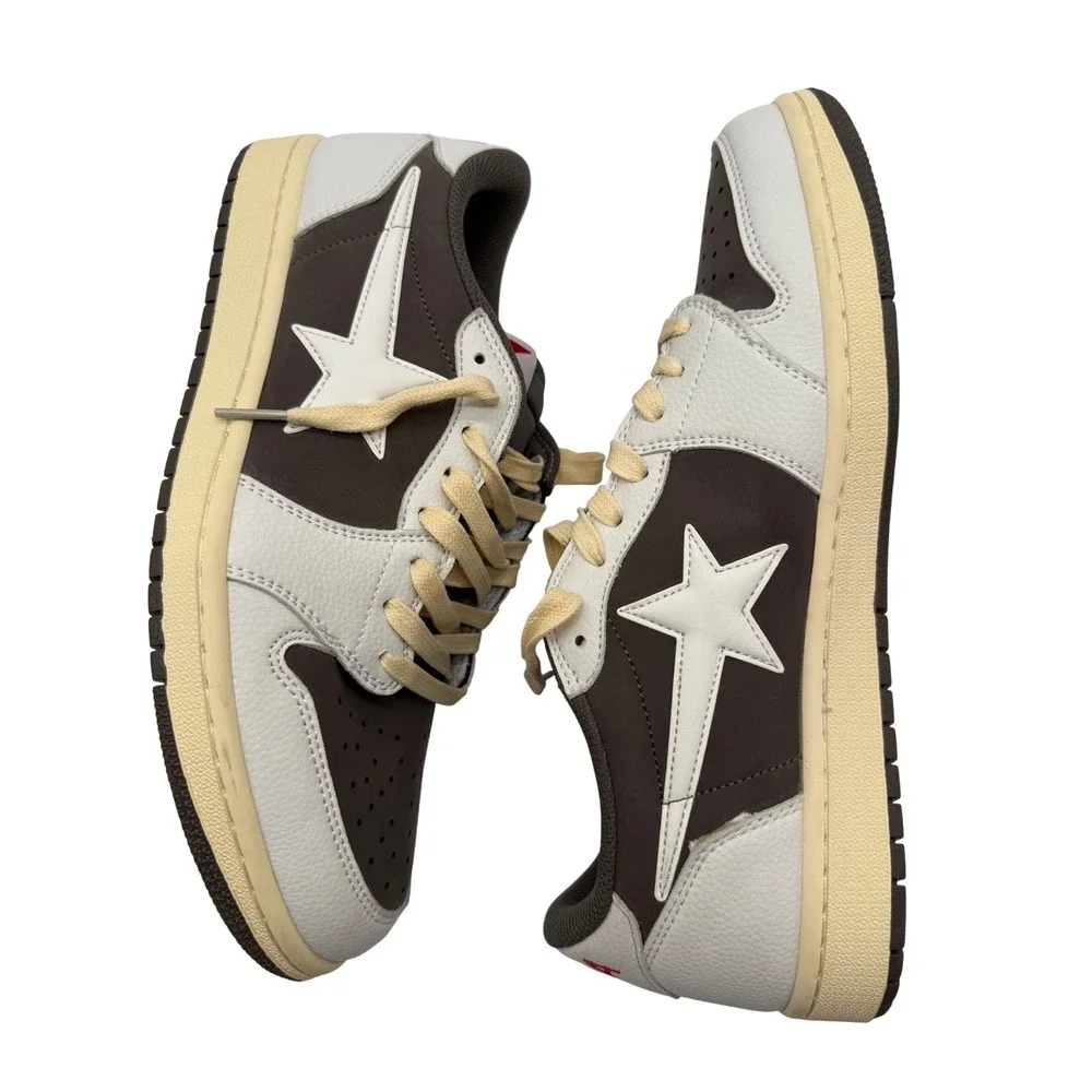 KCPA Star Low Sneakers Mens 11 Brown Cream Excellent Streetwear Skate Shoes